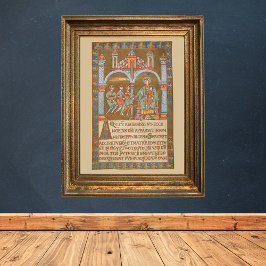 Epiphany Three Kung jul Medieval Manuscript Poster
