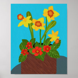 Episcia och Daffodil Poster