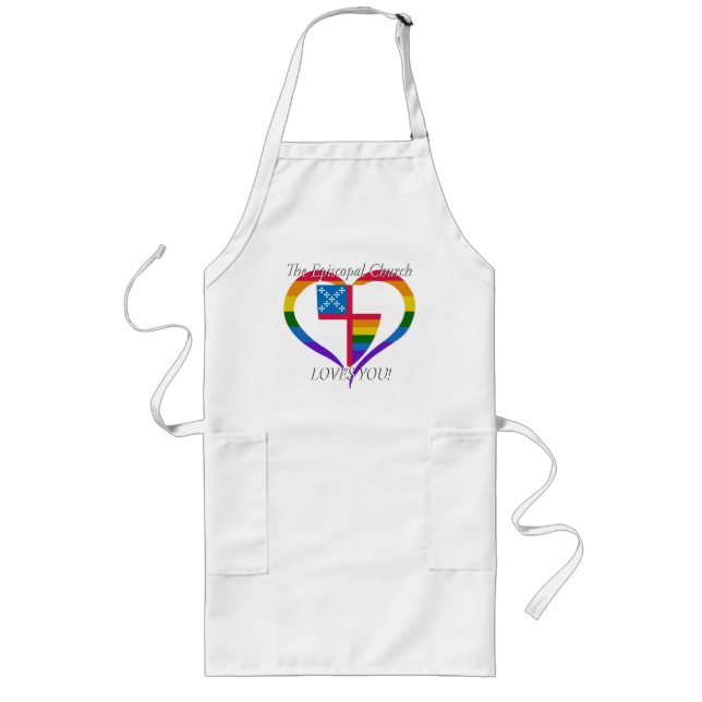 Episcopal Church Kärlek You Apron HBT TQ Långt Förkläde (Framsidan)