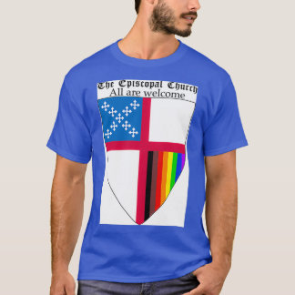 Episcopal Church Shield med 8 Färg Rainbow Pri T Shirt