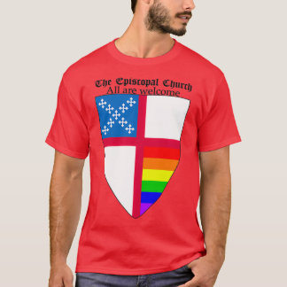 Episcopal Church Shield med Rainbow Pride Horizon T Shirt