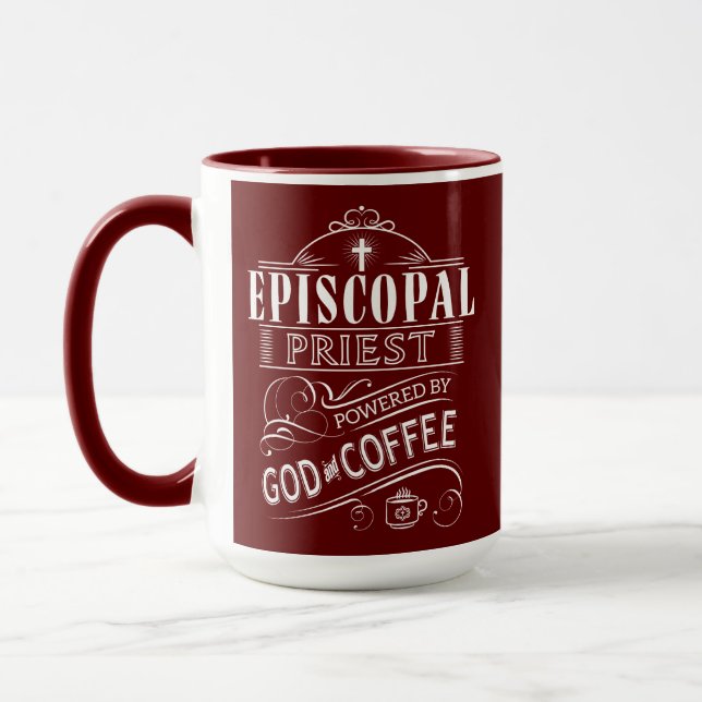 Episcopal Priest med Gud och kaffe Mugg (Vänster)