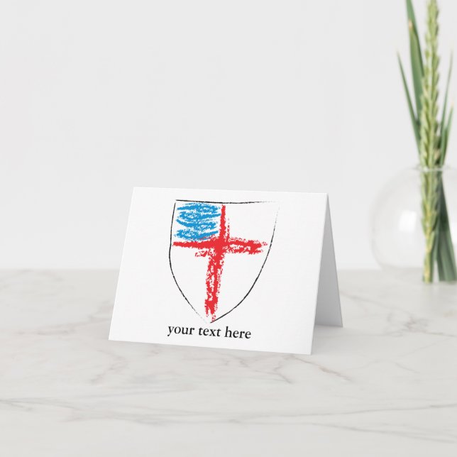 Episcopal Shield Notecard Kort (Framsida)