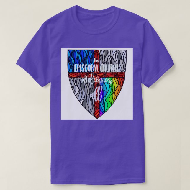 Episcopal Shield Pride 3 Long T Shirt (Design framsida)