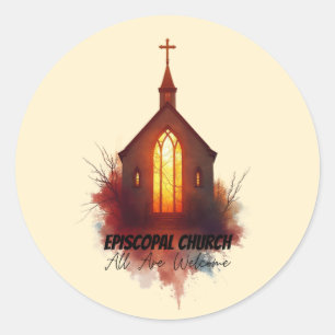 Episcopal Stänk Art - alla är välkomna Runt Klistermärke