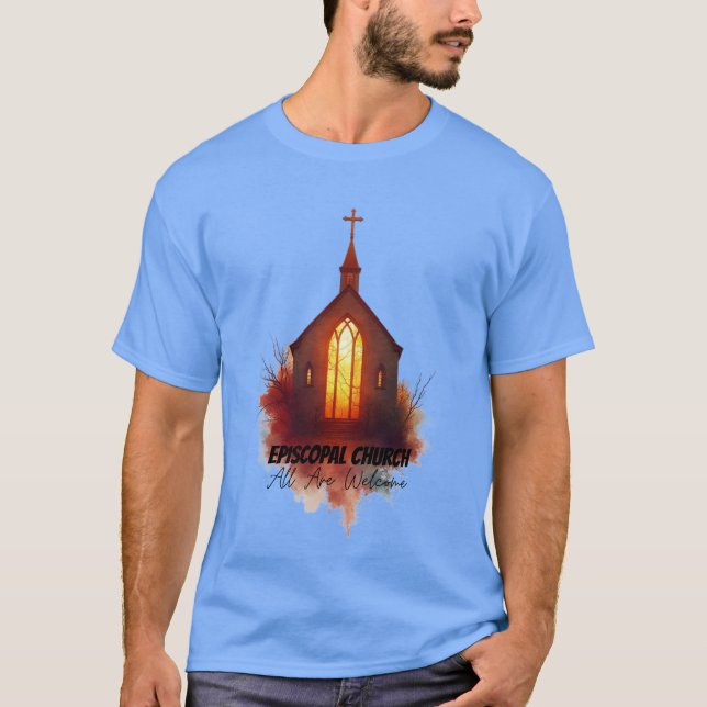 Episcopal Stänk Art - alla är välkomna T Shirt (Framsida)