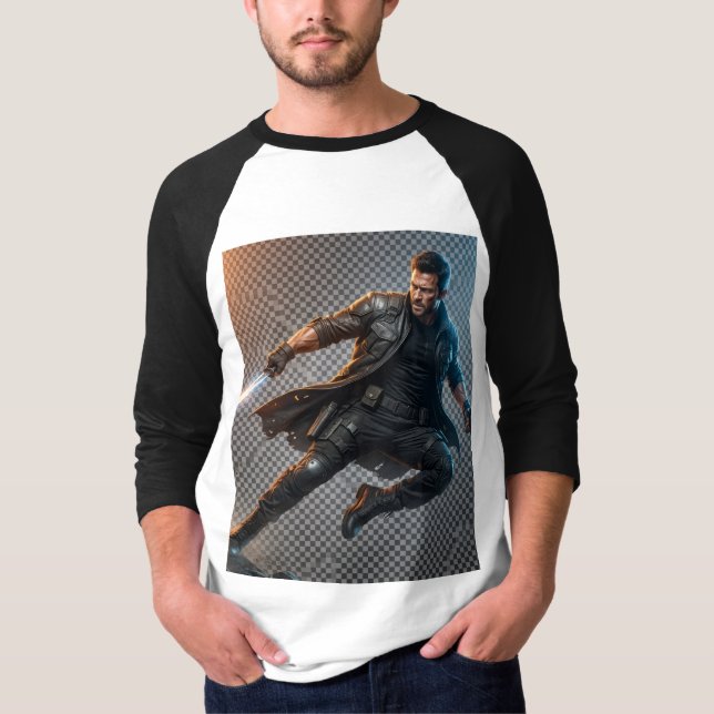Episk Actionskrigare T Shirt (Framsida)