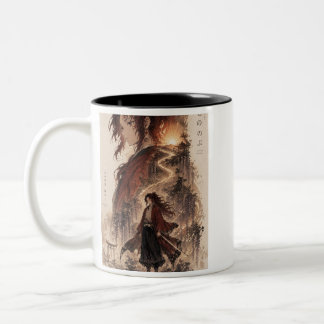 Episk Anime Krigare Kaffemugge – Fantastisk resa A Två-Tonad Mugg