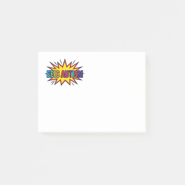 Episk Autism Stjärnexplosion Notisblock Post-it Block (Framsida)