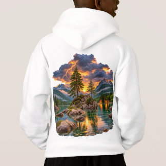 Episk Bergssjö Stormig Landskap – Dramatiskt Ljus T Shirt