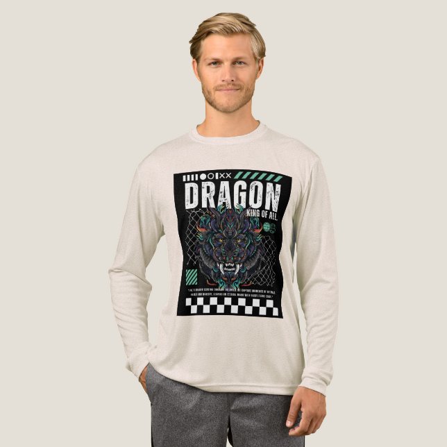Episk Drak Grafisk T-Shirt Design (Hel framsida)