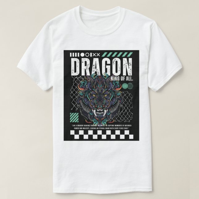 Episk Drak Grafisk T-Shirt Design (Design framsida)