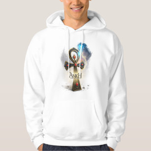 Episk egyptisk Ankh-hoodie – Fantasisymbol för evi Hoodie