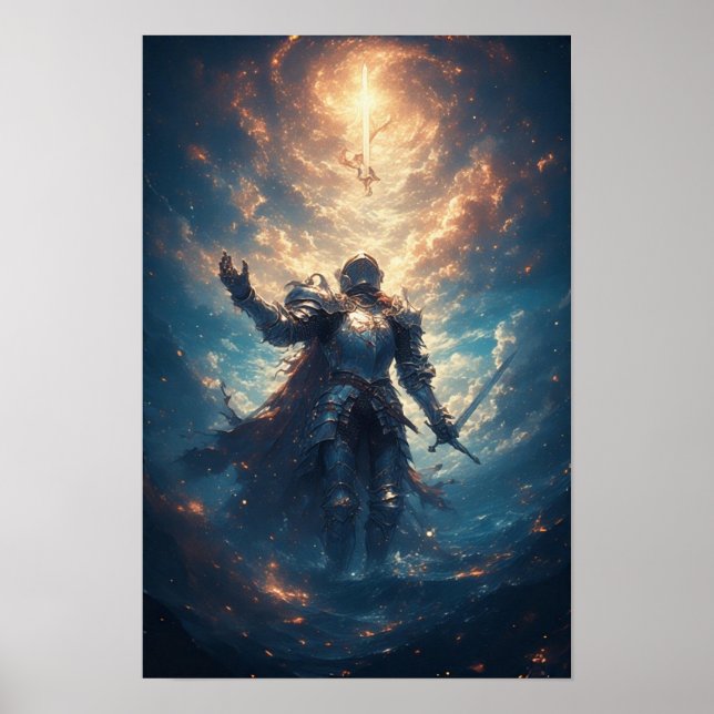 Episk Fantasy Knight Poster (Framsidan)