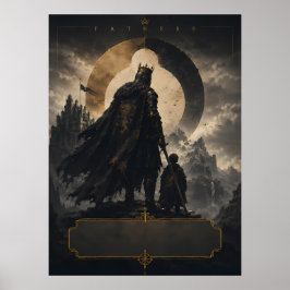 Episk Fantasy Kung Fader Konst Affisch