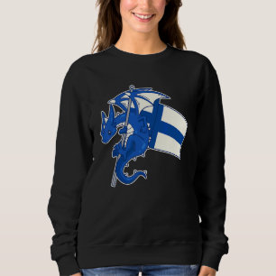 Episk finsk drake Stolt Finlands flagga T Shirt