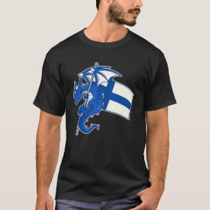 Episk finsk drake Stolt Finlands flagga T Shirt