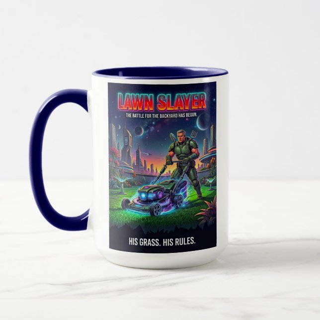 Episk Galaktisk Trädgård Hjälte Sci Fi Parodi Mugg (Vänster)