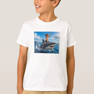 Episk hajriddare havsäventyr barn t-shirt