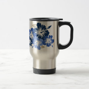 "Episk hibiskus" i blåtttravel mug Resemugg