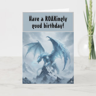 Episk isdrake fantasy födelsedag kort