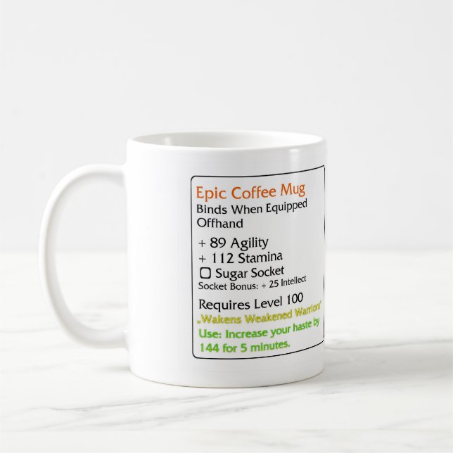 Episk kaffemuggvit kaffemugg (Vänster)