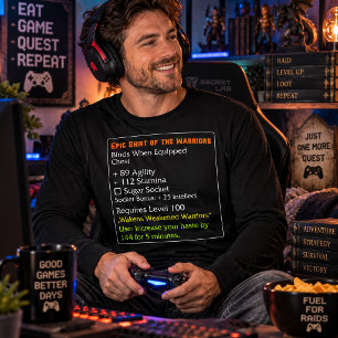 Episk Krigarklädning Roligt RPG-Spelare Humor T Shirt