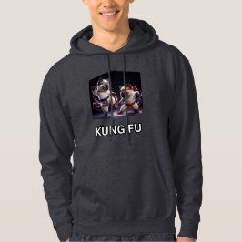 Episk Kung Fu Siamesiska Kattungar Kampsport Grafi Hoodie