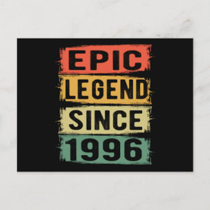 Episk Legend Sedan 1996 Vintage 1996 Födelsedagspr Vykort