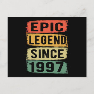Episk Legend Sedan 1997 Vintage 1997 Födelsedagspr Vykort