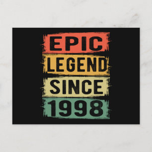 Episk Legend Sedan 1998 Vintage 1998 Födelsedagspr Vykort