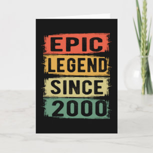 Episk Legend Sedan 2000 Vintage 2000 Födelsedagspr Kort