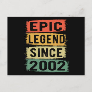 Episk Legend Sedan 2002 Vintage 2002 Födelsedagspr Vykort