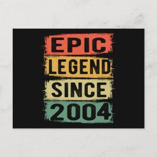 Episk Legend Sedan 2004 Vintage 2004 Födelsedagspr Vykort