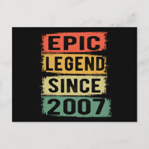 Episk Legend Sedan 2007 Vintage 2007 Födelsedagspr Vykort