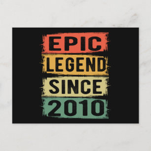 Episk Legend Sedan 2010 Vintage 2010 Födelsedagspr Vykort