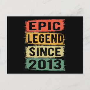 Episk Legend Sedan 2013 Vintage 2013 Födelsedagspr Vykort