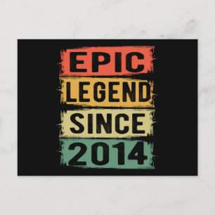 Episk Legend Sedan 2014 Vintage 2014 Födelsedagspr Vykort