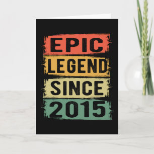 Episk Legend Sedan 2015 Vintage 2015 Födelsedagspr Kort
