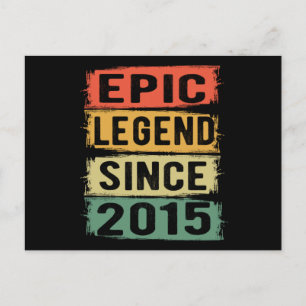 Episk Legend Sedan 2015 Vintage 2015 Födelsedagspr Vykort