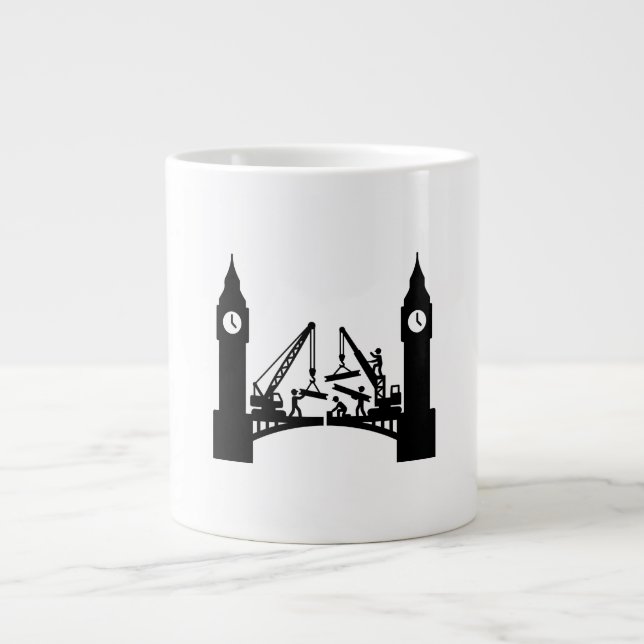 Episk london klocktorn bro konstruktion  jumbo mugg (Framsidan)