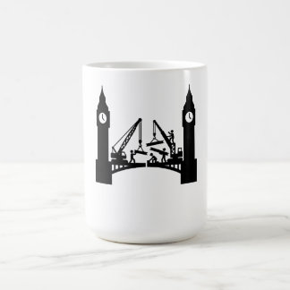 Episk london klocktorn bro konstruktion kaffemugg