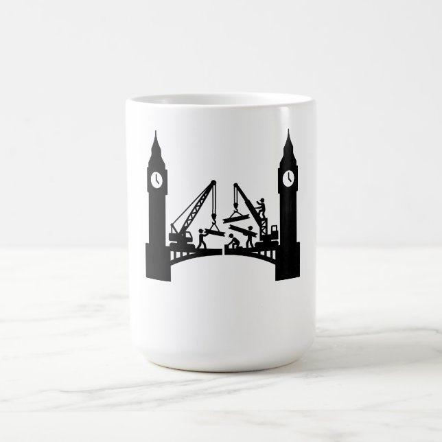 Episk london klocktorn bro konstruktion  kaffemugg (Center)