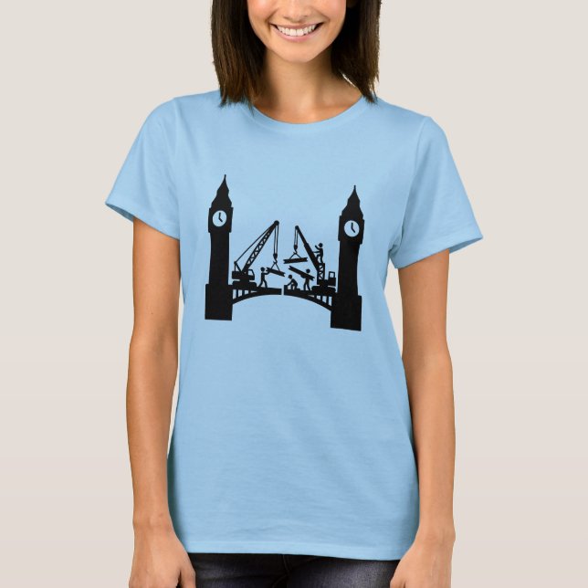 Episk london klocktorn bro konstruktion  t shirt (Framsida)