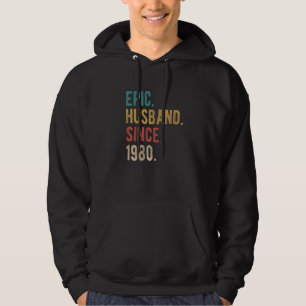 Episk make sedan 1980 42-års bröllopsjubileum F Hoodie