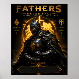 Episk medeltida fader riddare konstaffisch poster