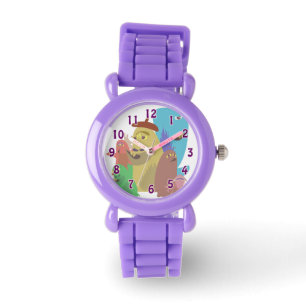 Episk Monster Vänner Varelse Karaktär Tecknad Tid Armbandsur