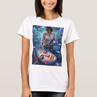 Episk Mörk Fantasy Skalle & Kedjor Grafisk T-shirt
