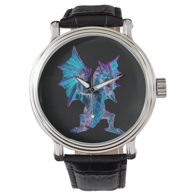Episk Ocean Magi Fantasy Akva Drak Mystisk Armbandsur (Framsida)