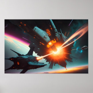 episk rymdscen poster